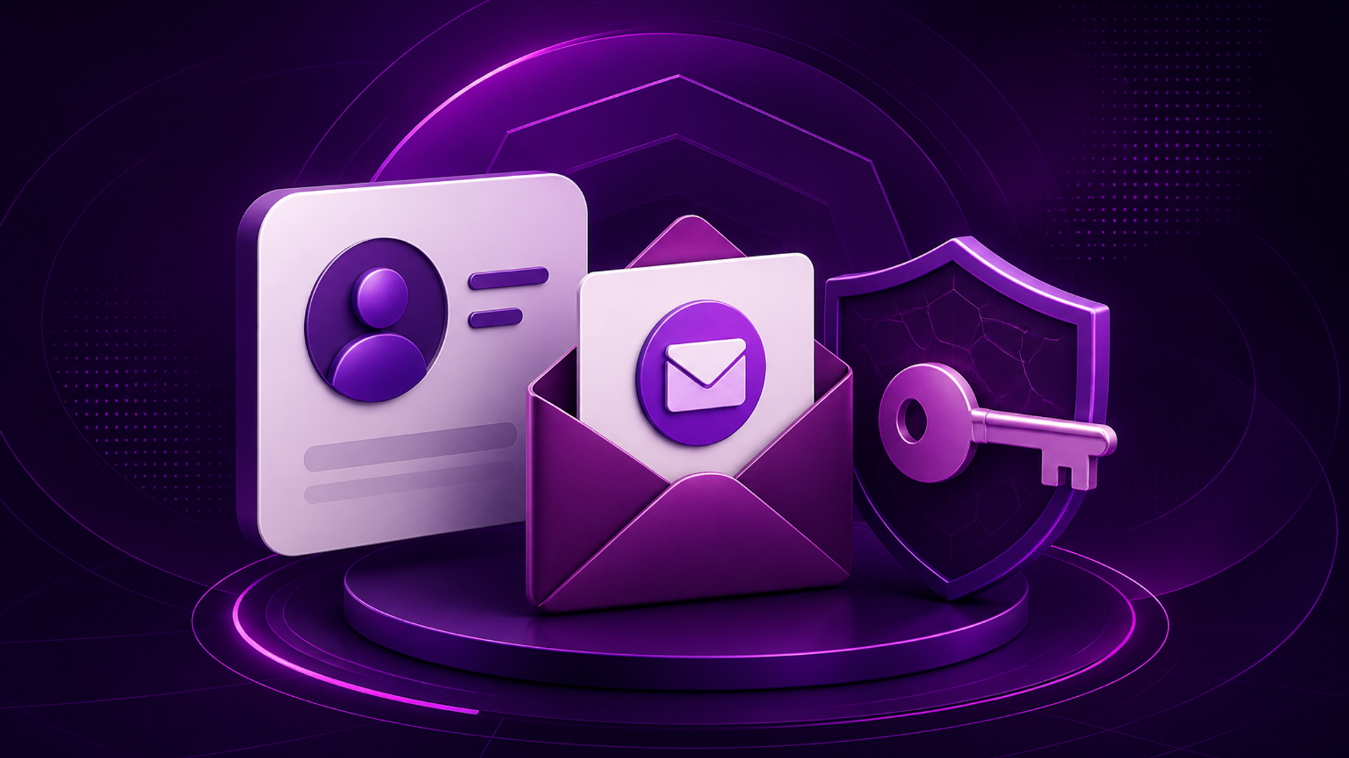 Editorial illustration of a client contact receiving a portal login invitation, representing client portal access for an external contact.