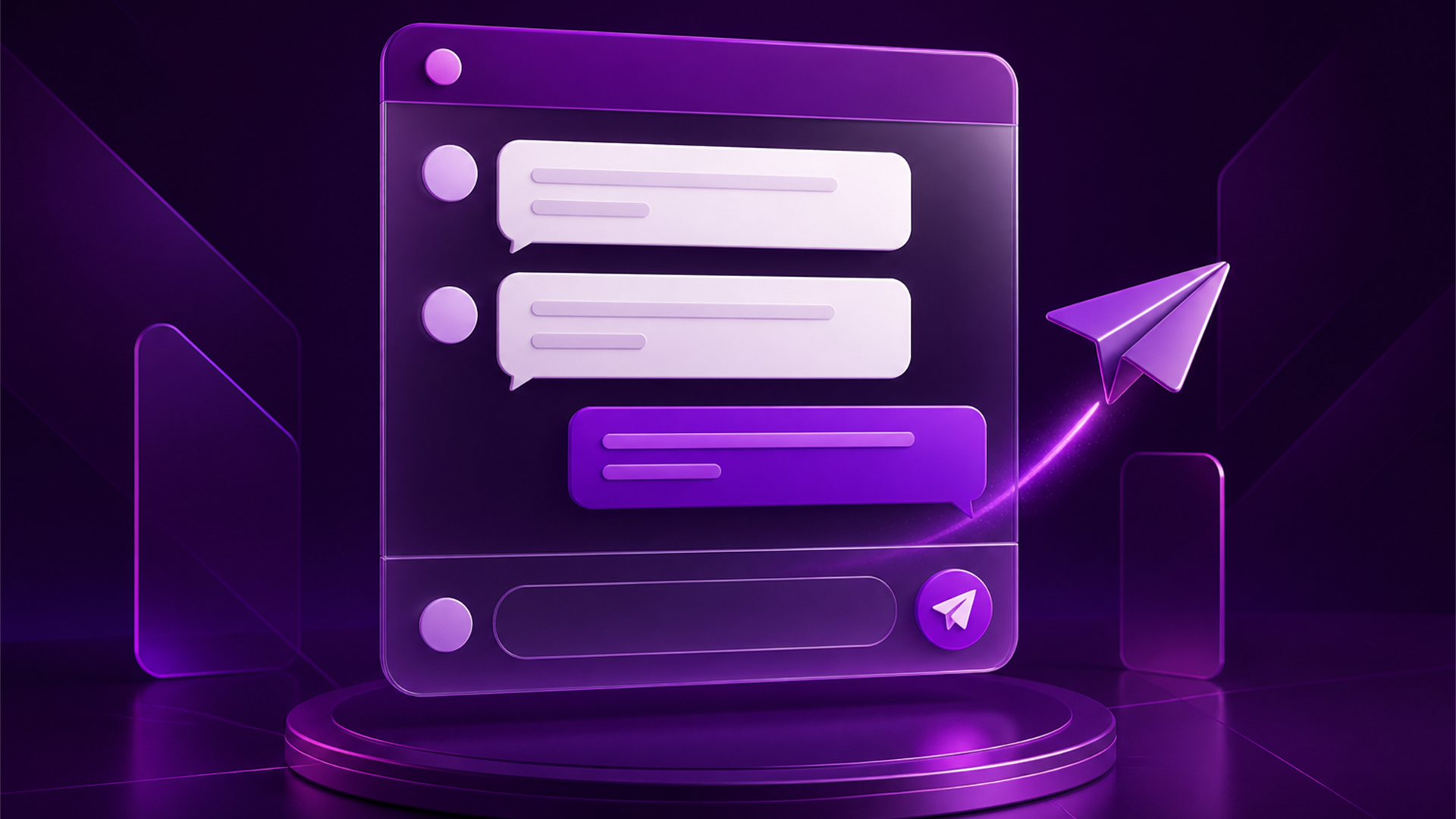 Editorial illustration of a ticket conversation with a reply being sent.