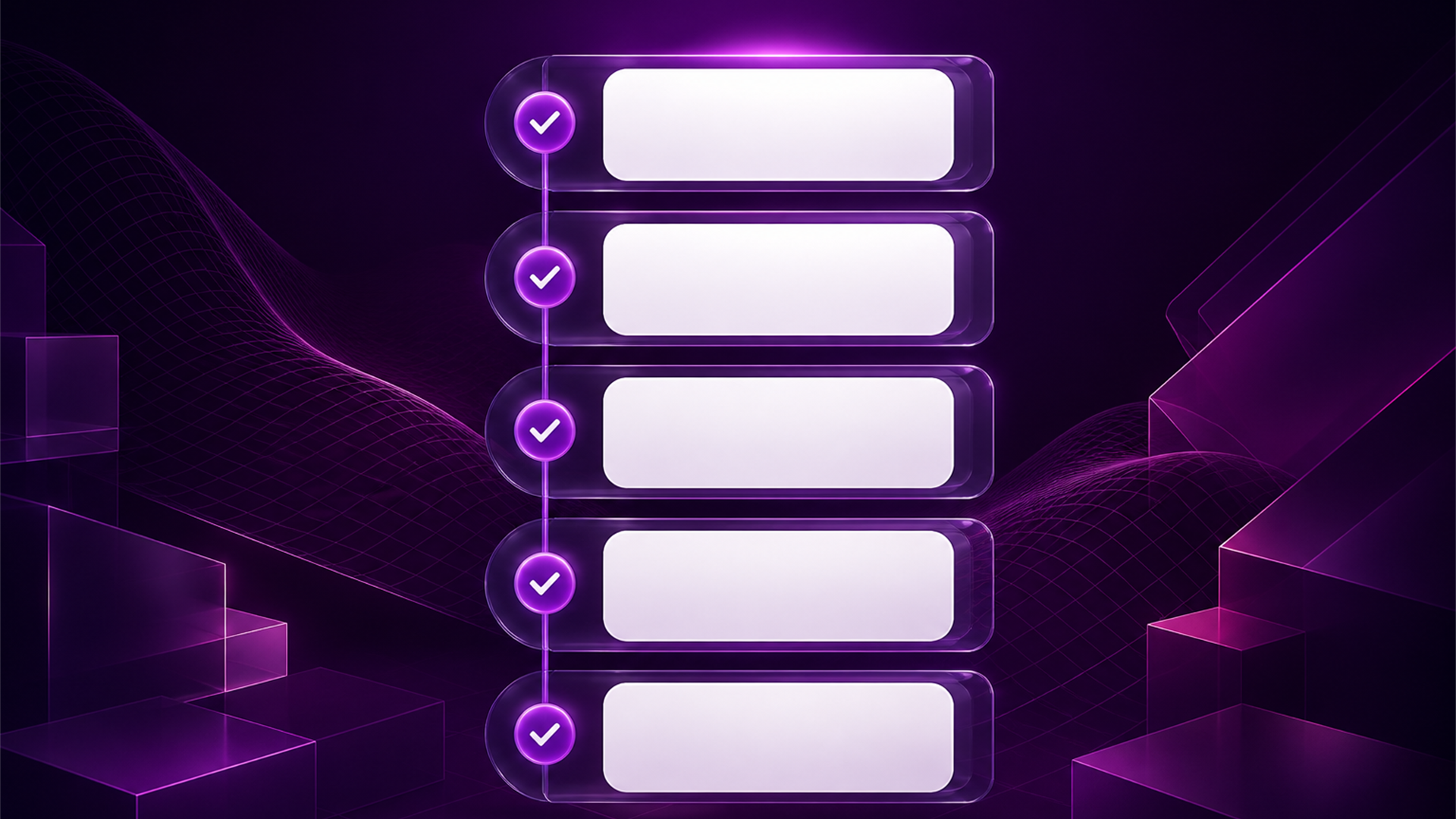 Editorial illustration of an automation run timeline with success marks.